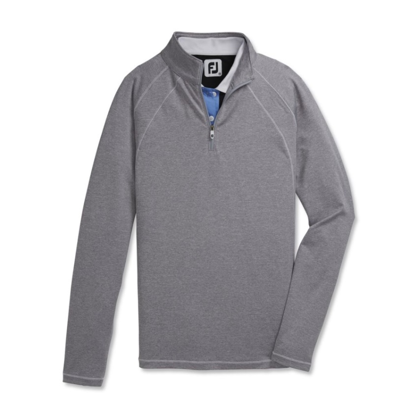 ジャージーニット クォータージップ ミッドレイヤー レディース 前シーズンスタイル 杢グレー フットジョイ