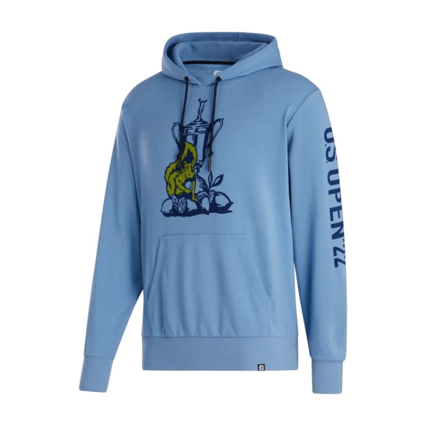 フットジョイ 2022 米国オープンスウェットシャツ 前シーズンスタイル スカイブルー