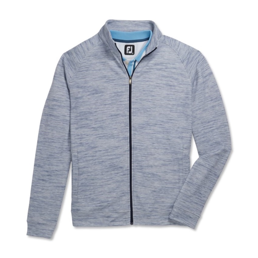 ネイビー ヘザー ジャージー フリース フルジップ 前シーズン スタイル フットジョイ