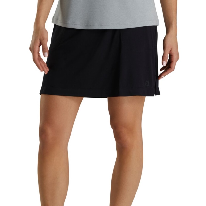 フットジョイ ニット スコート レディース ブラック