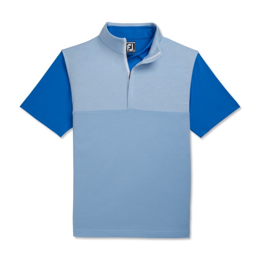 フットジョイ ヘザー ヨーク ハーフジップ ベスト ダスクブルー