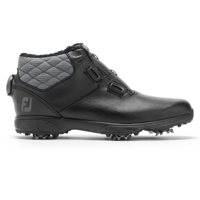 黒の Fj 冬のブーツ ボア女性 Footjoy