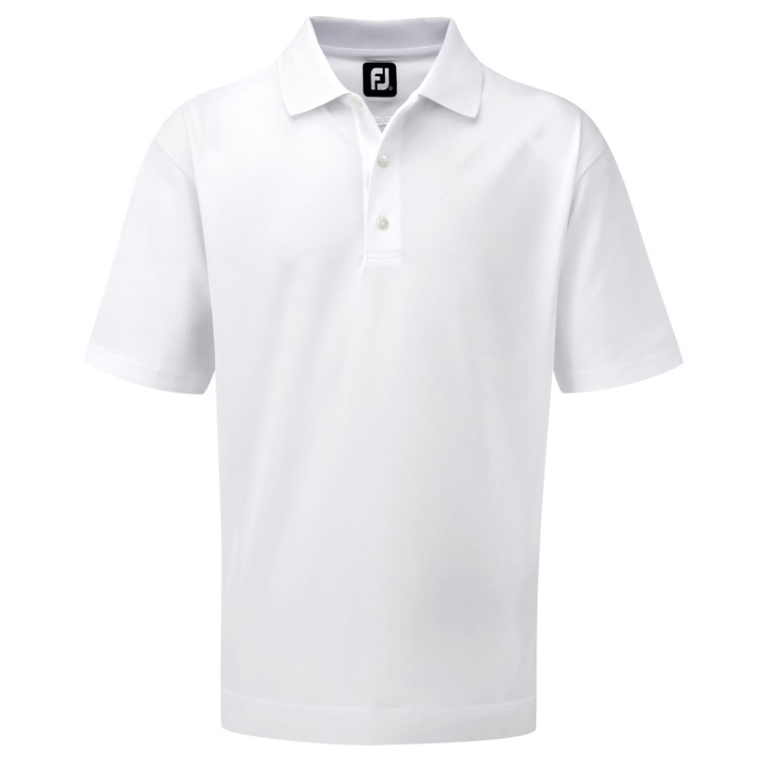 ストレッチピケソリッドニットカラーホワイトフットジョイ