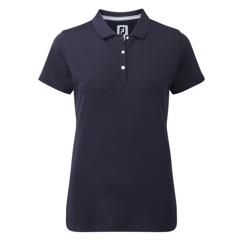 ストレッチ ピケ ソリッド レディース フットジョイ ネイビー