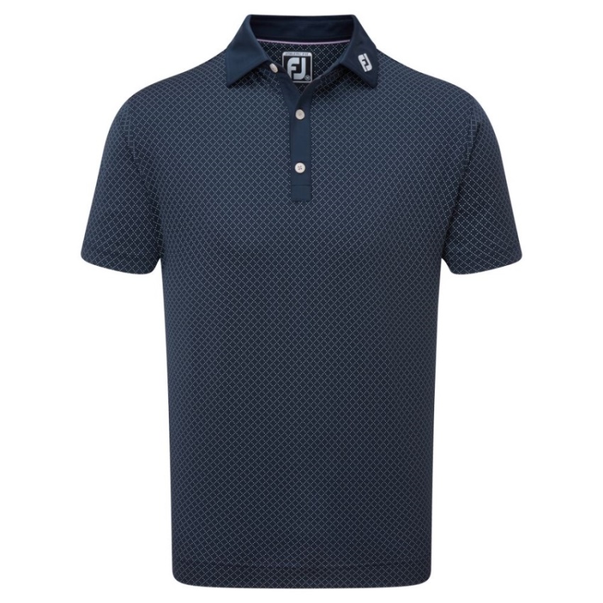 Footjoy ダイヤモンド ドット プリント ライル ネイビー ホワイト