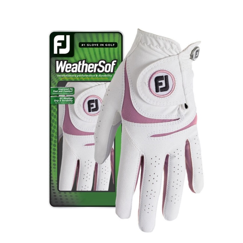 Weathersof 女性 ホワイト ピンク Footjoy